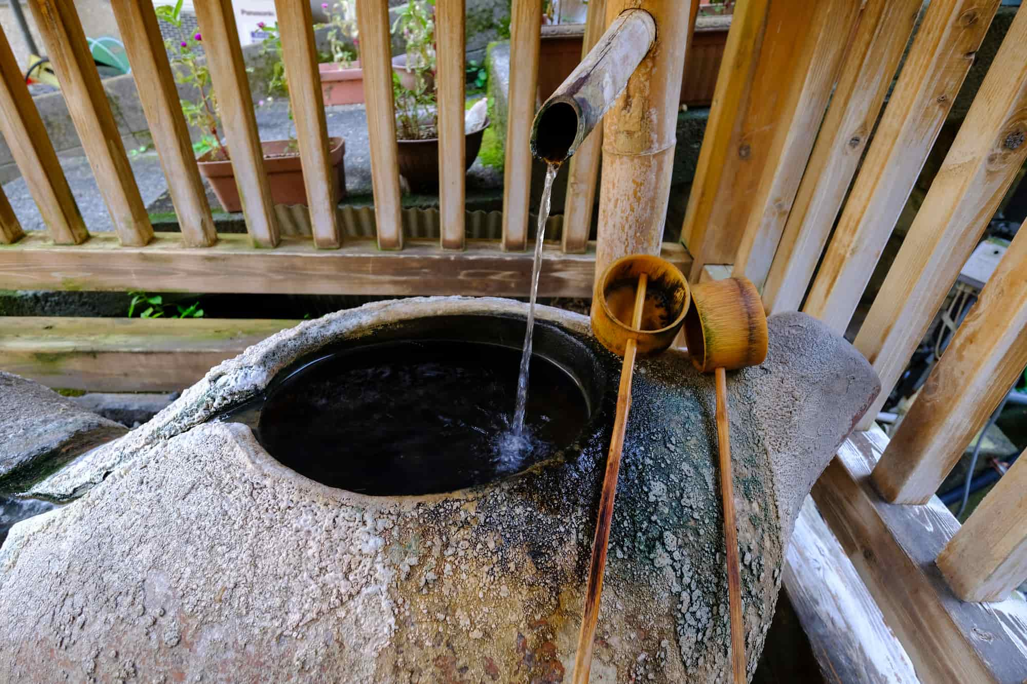 四万温泉の飲泉場